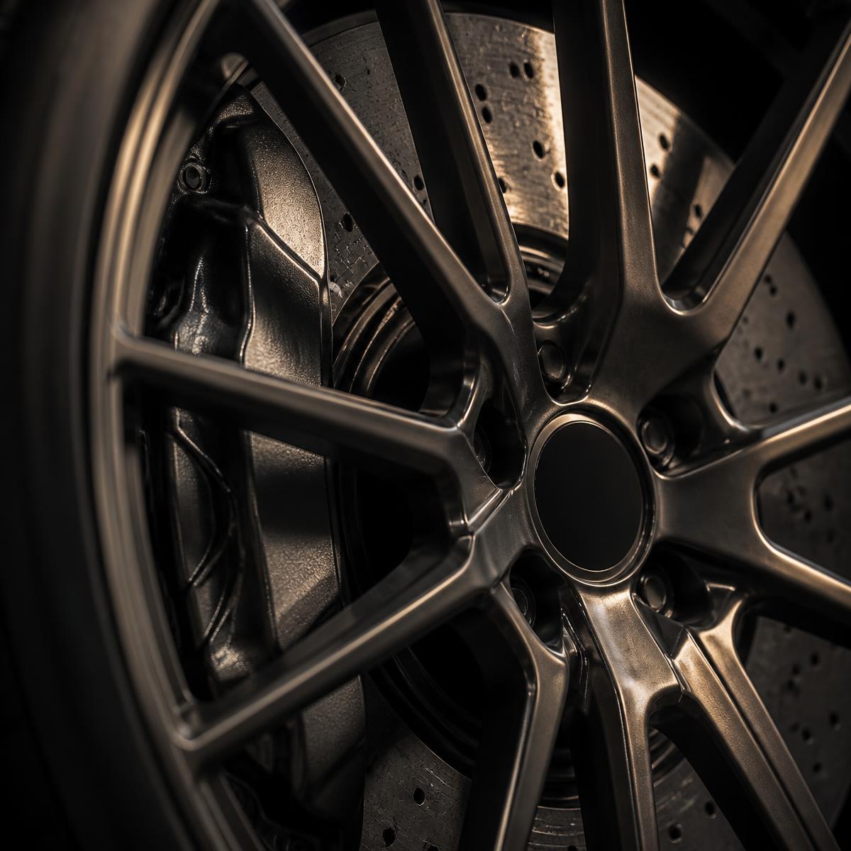 Forged performance wheel and brake detail